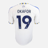 Framed Noah Okafor Signed Shirt, Leeds United [Lite]