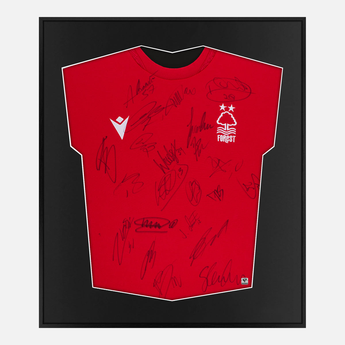 Framed Nottingham Forest Signed Shirt, Full Squad [Lite] — Authentic signature with NFC and COA | The Vault