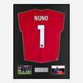 Framed Nuno Espírito Santo Signed Nottingham Forest Shirt Home Red [Classic]