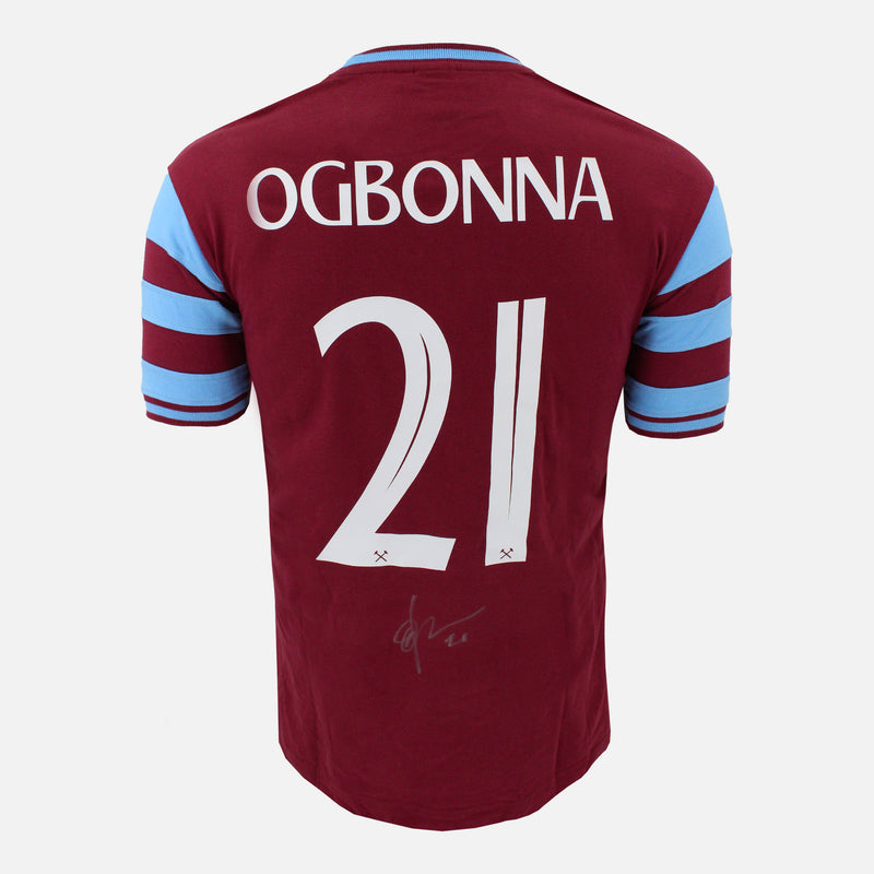 Framed Angelo Ogbonna Signed West Ham United Shirt Fan Home [Modern]