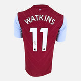 Framed Ollie Watkins Signed Aston Villa Shirt 2022-23 Home [Modern]