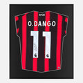 Framed Ouattara Signed Shirt, AFC  Bournemouth Home [Lite]
