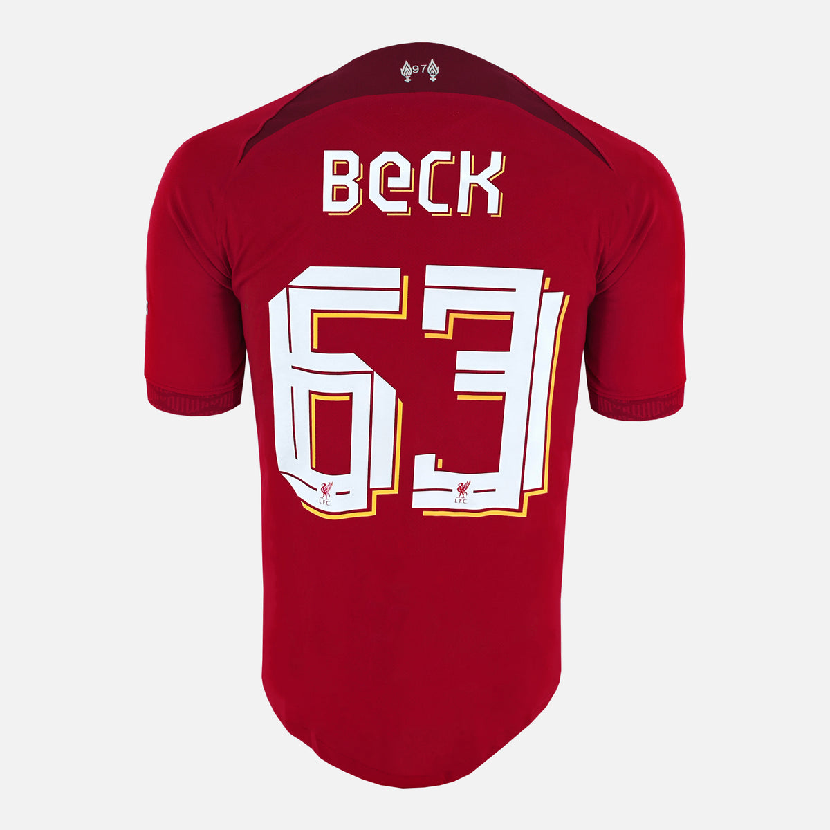 2022-23 Liverpool Home Shirt Beck 63 [Perfect] XXL — Verified official Liverpool shirt, condition graded | The Vault