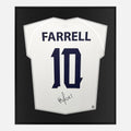 Framed Owen Farrell Signed Shirt, England Rugby Home [Lite]