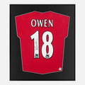 Framed Michael Owen Signed Shirt, Liverpool, Rookie 18 [Lite]