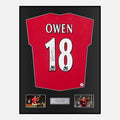 Framed Michael Owen Signed Liverpool Shirt Home 1996-98 [Classic]