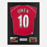 Framed Michael Owen Signed Liverpool Shirt Home 2000-02 [Classic]