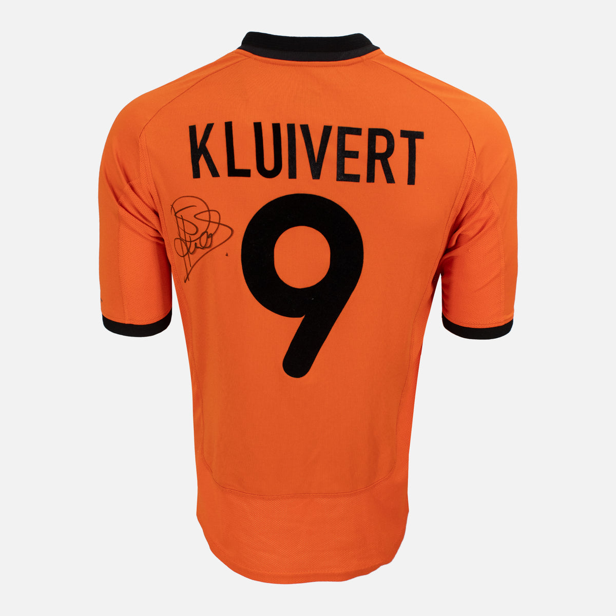 Patrick Kluivert Signed Netherlands Shirt Euro 2000 [9] — Netherlands signed shirt from the 2000 to 2002 season | The Vault