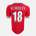 Paul Scholes Signed Manchester United Shirt 1999 Treble [18]
