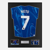 Framed Pedro Neto Signed Chelsea Shirt 2024-25 Home [Modern]