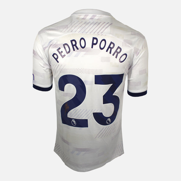 Pedro Porro Signed Tottenham Hotspur Shirt 2023-24 Home [23]