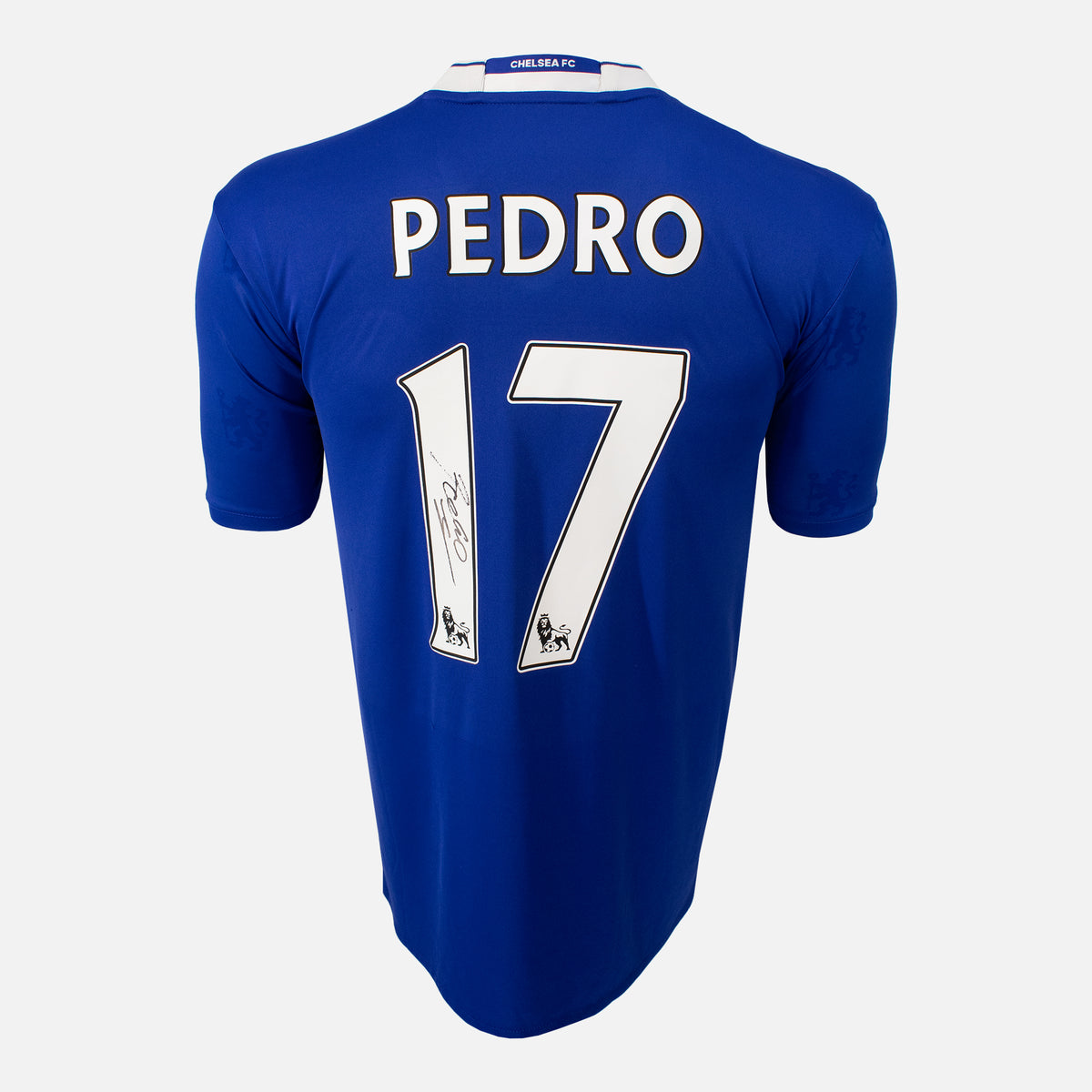 Pedro Signed Chelsea Shirt 2016-17 Home [17] — Chelsea signed shirt from the 2016 to 2017 season | The Vault