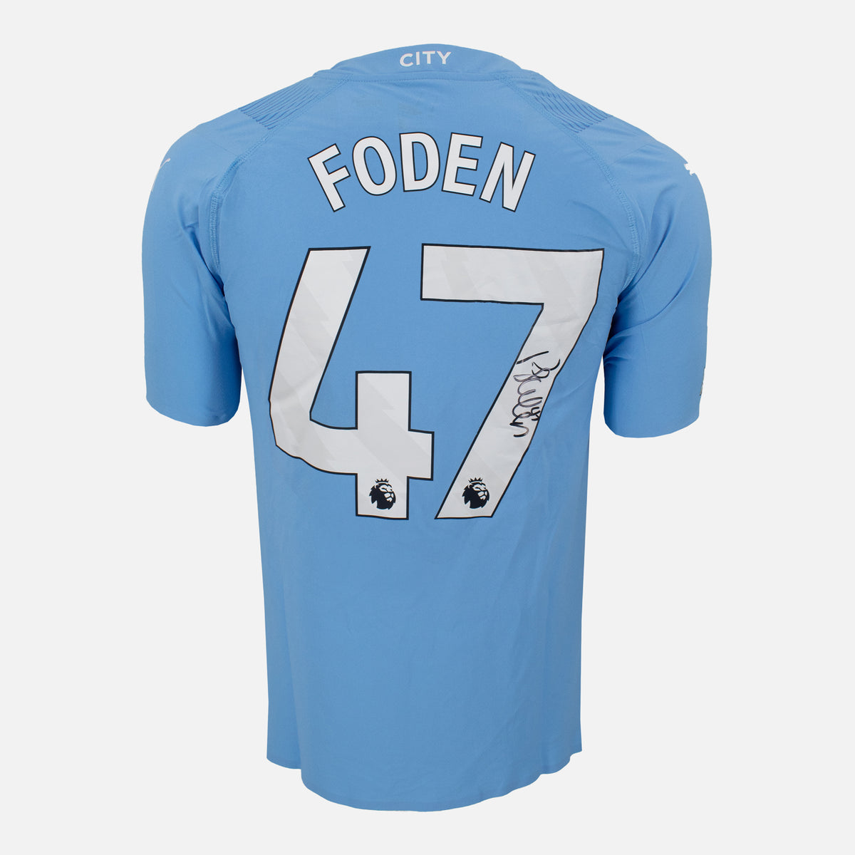 Phil Foden Signed Manchester City Shirt 2024 Premier League [47] — Manchester City signed shirt from the 2023 to 2024 season | The Vault