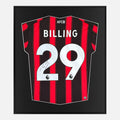 Framed Billing Signed Shirt, AFC Bournemouth Home [Lite]