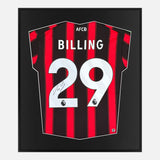 Framed Billing Signed Shirt, AFC Bournemouth Home [Mini]