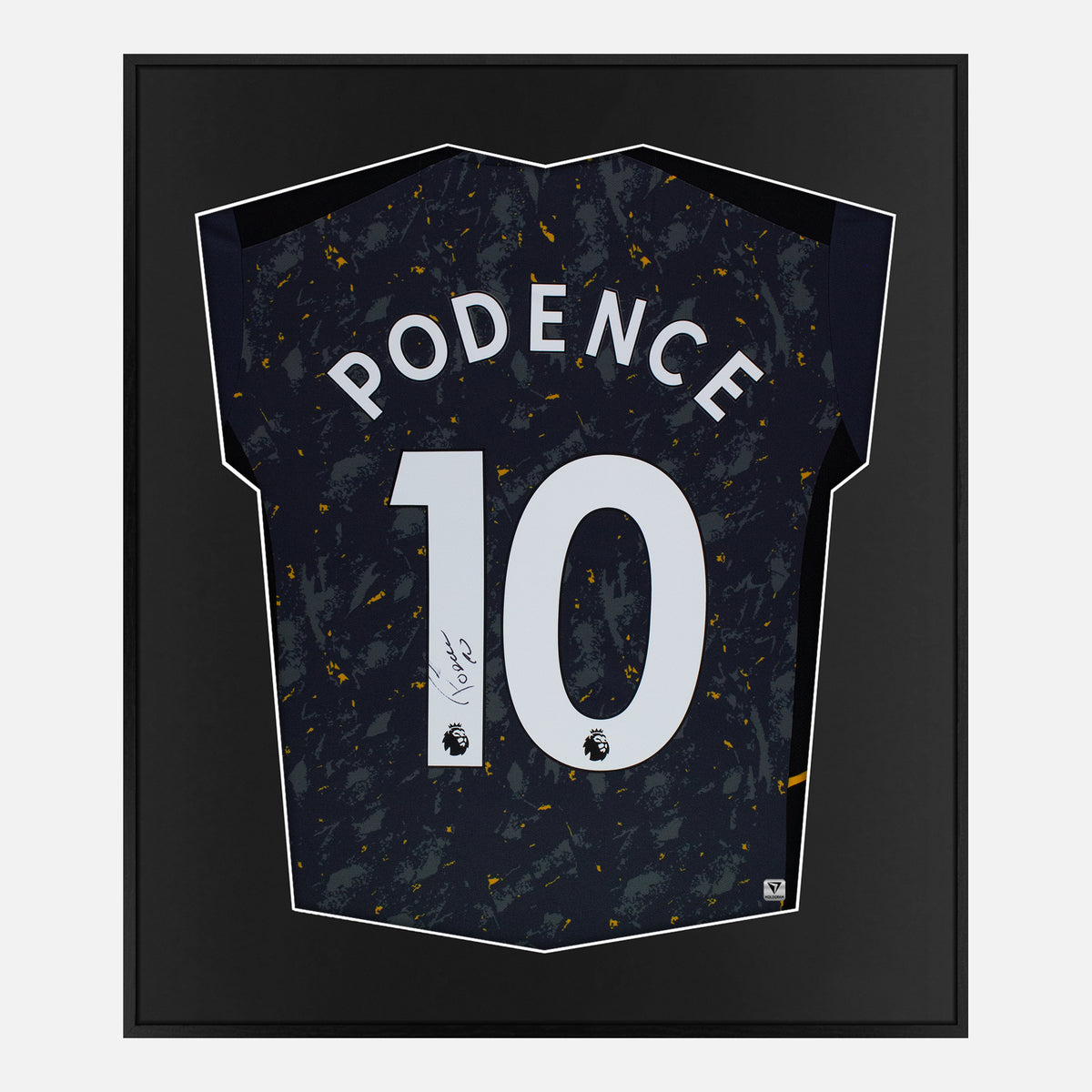 Framed Daniel Podence Signed Shirt, Wolverhampton Wanderers [Lite] — Authentic signature with NFC and COA | The Vault