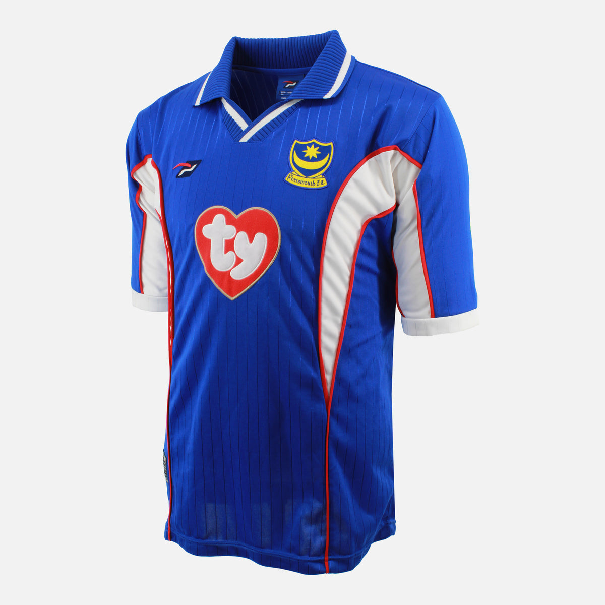 2002-03 Portsmouth Home Shirt [Perfect] M — Verified official Portsmouth shirt, condition graded | The Vault