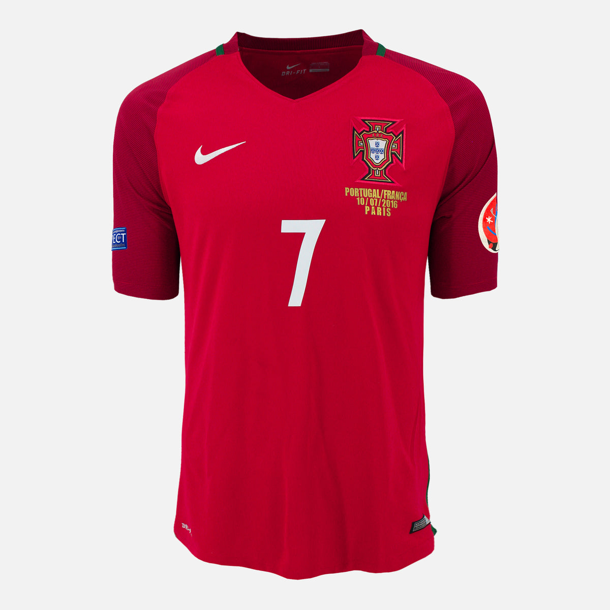 Portugal Home Shirt Ronaldo 7 Euro 2016 Final Winners [New] S — Original and official Portugal shirt, brand new with tags | The Vault