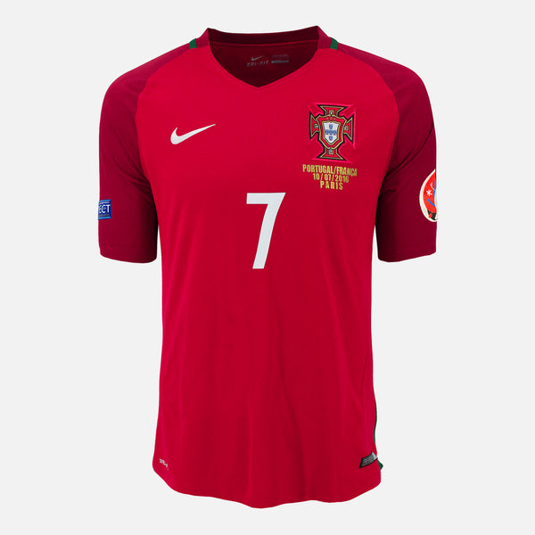 Portugal Home Shirt Ronaldo 7 Euro 2016 Final Winners [New] S