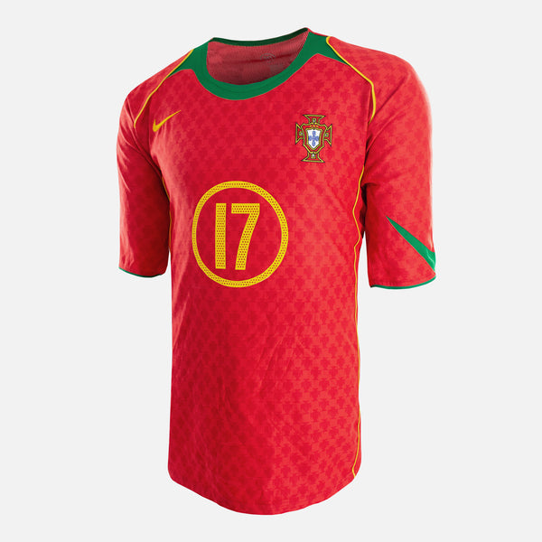 2004-06 Portugal Home Shirt Ronaldo 17 [Excellent] L