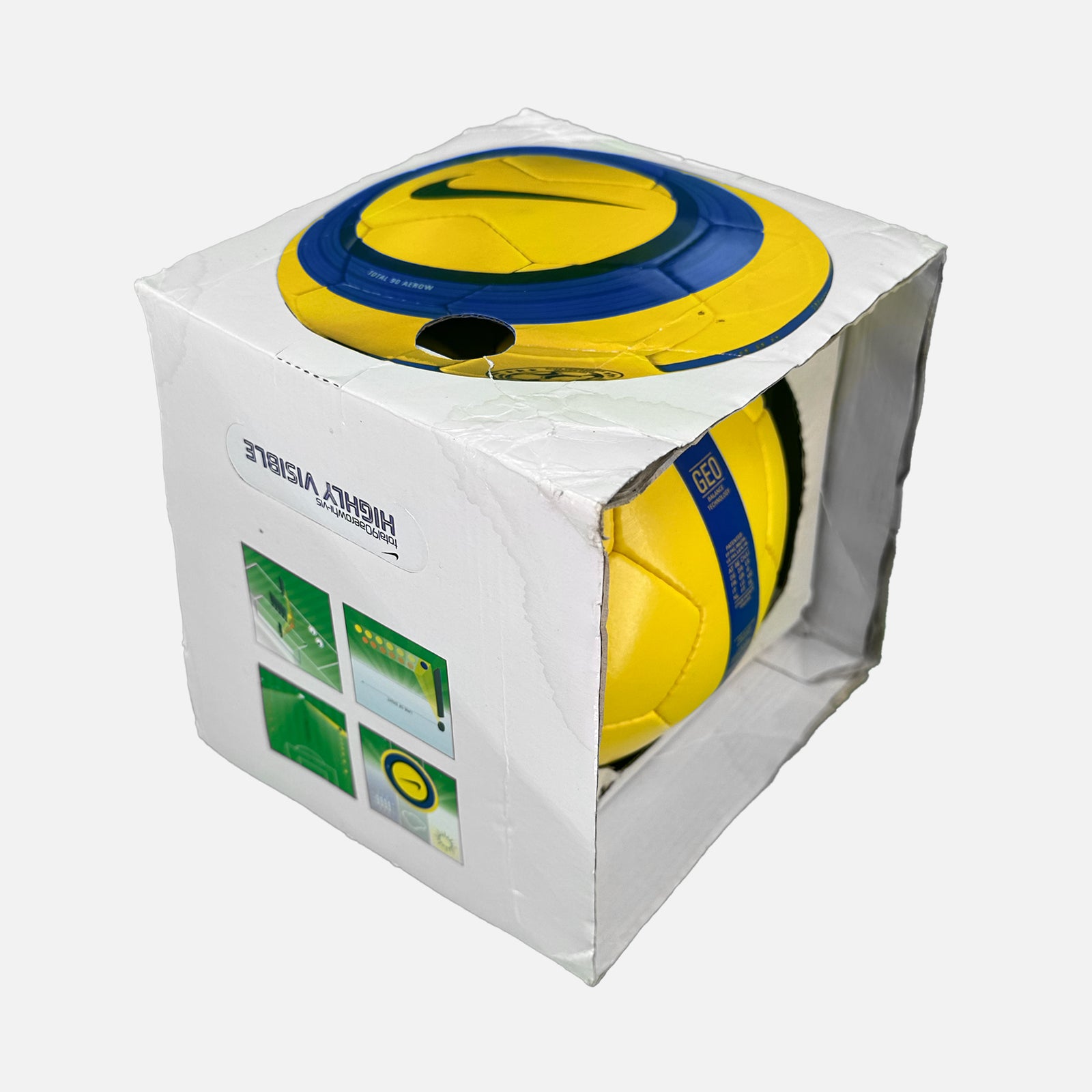 old yellow premier league ball