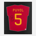 Framed Puyol Signed Shirt, Spain World Cup Winners [Lite]