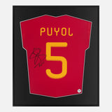 Framed Puyol Signed Shirt, Spain World Cup Winners [Lite]