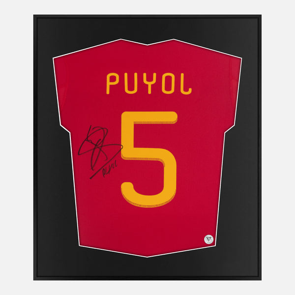 Framed Puyol Signed Shirt, Spain World Cup Winners [Lite]