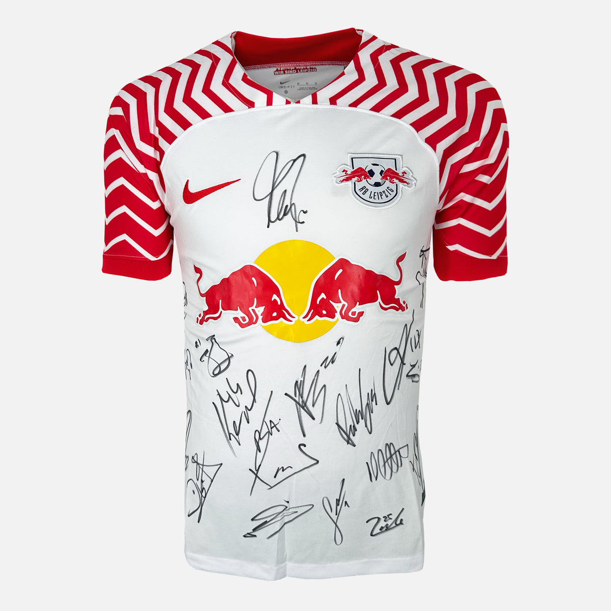 Squad Signed RB Leipzig Shirt 2023-24 Home [19 Autographs] — RB Leipzig signed shirt from the 2023 to 2024 season | The Vault