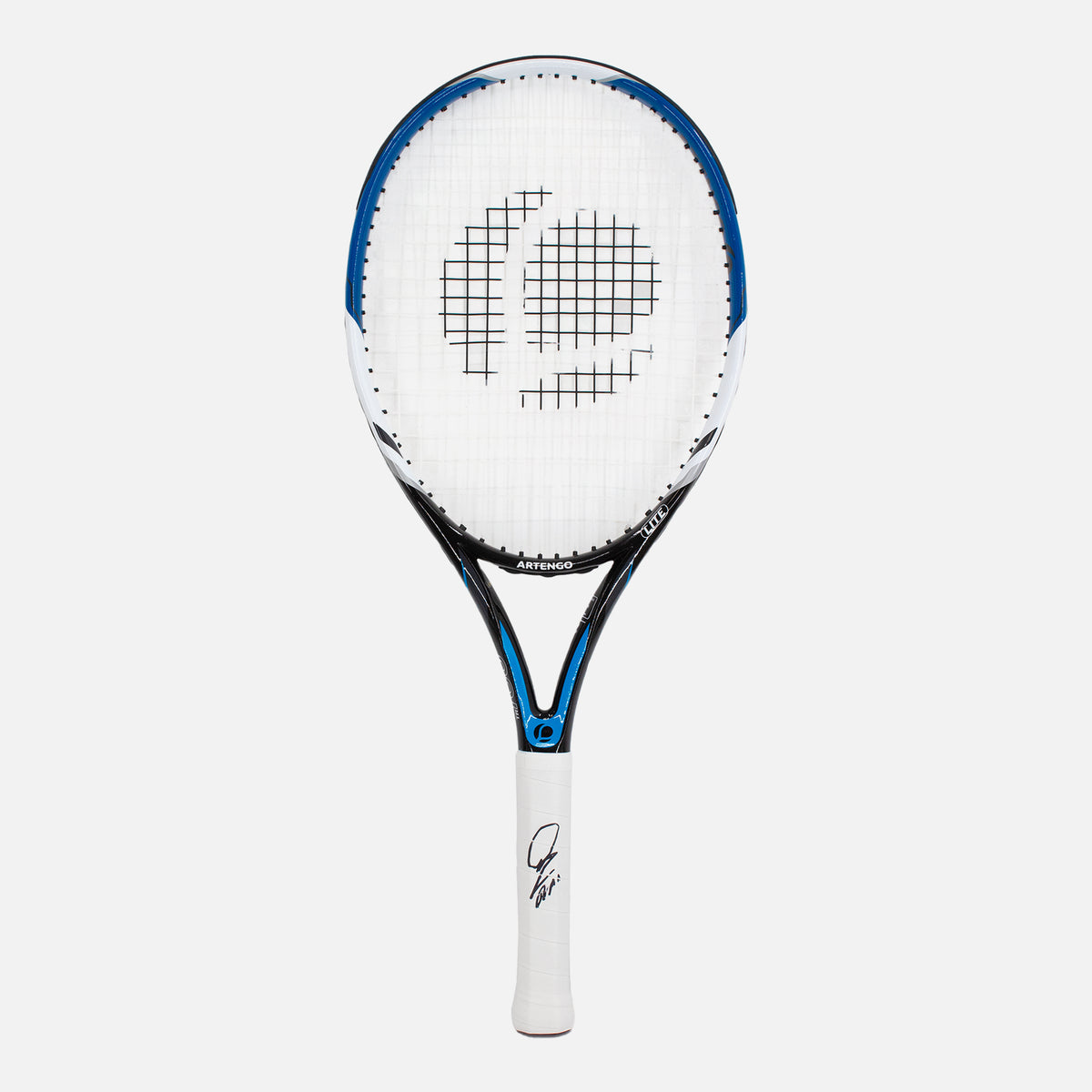 Rafael Nadal Signed Tennis Racket Artengo TR160 Blue — Protect and present your signed racket | The Vault