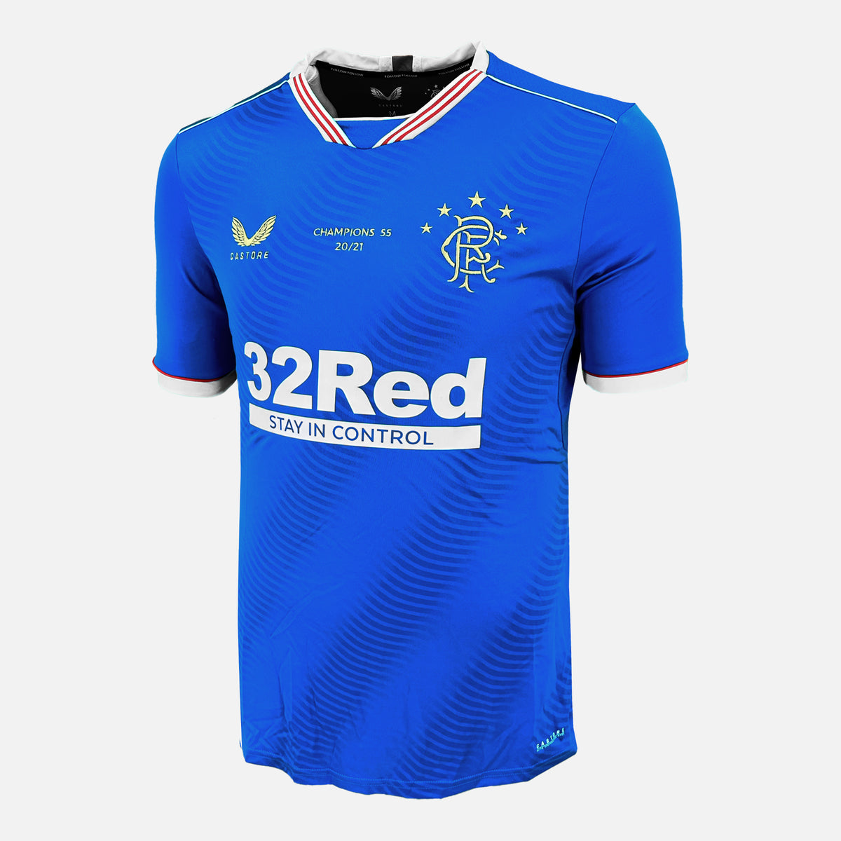 2020-21 Rangers Home Shirt 55 Champions Edition [New] M — Original and official Rangers shirt, brand new with tags | The Vault