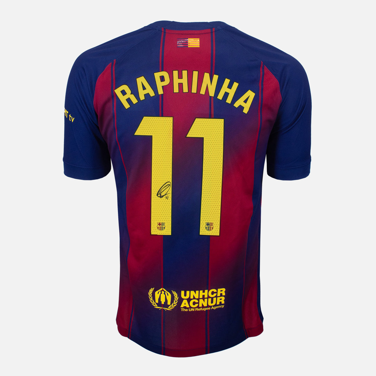 Raphinha Signed Barcelona Shirt 2025-26 Home [11] — Barcelona signed shirt from the 2025 to 2026 season | The Vault