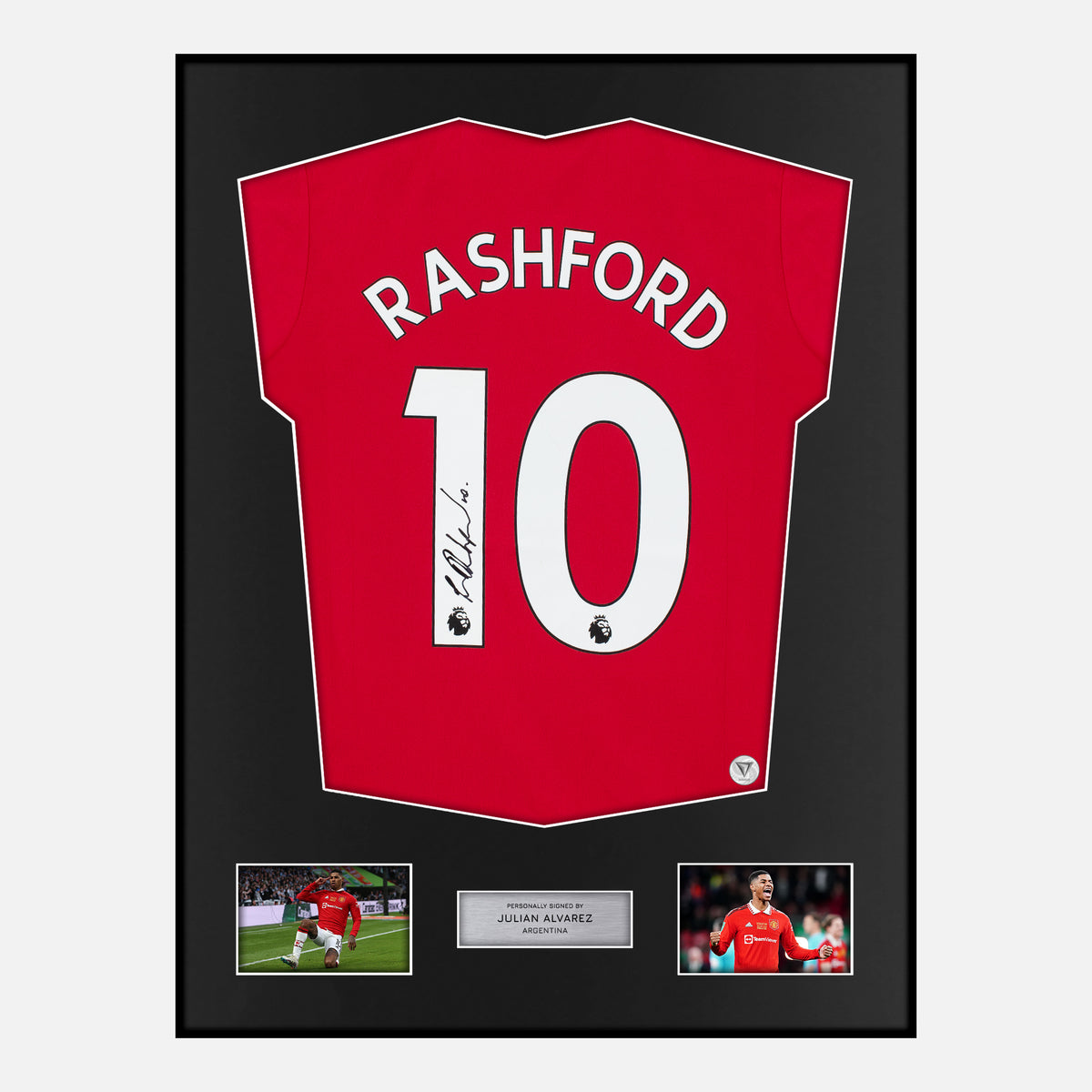 Framed Rashford Signed Manchester United Shirt [Classic] — Verified autograph with NFC and certificate | The Vault