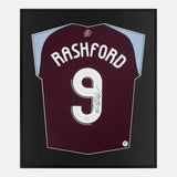 Framed Rashford Signed Aston Villa Shirt, Champions League [Lite]