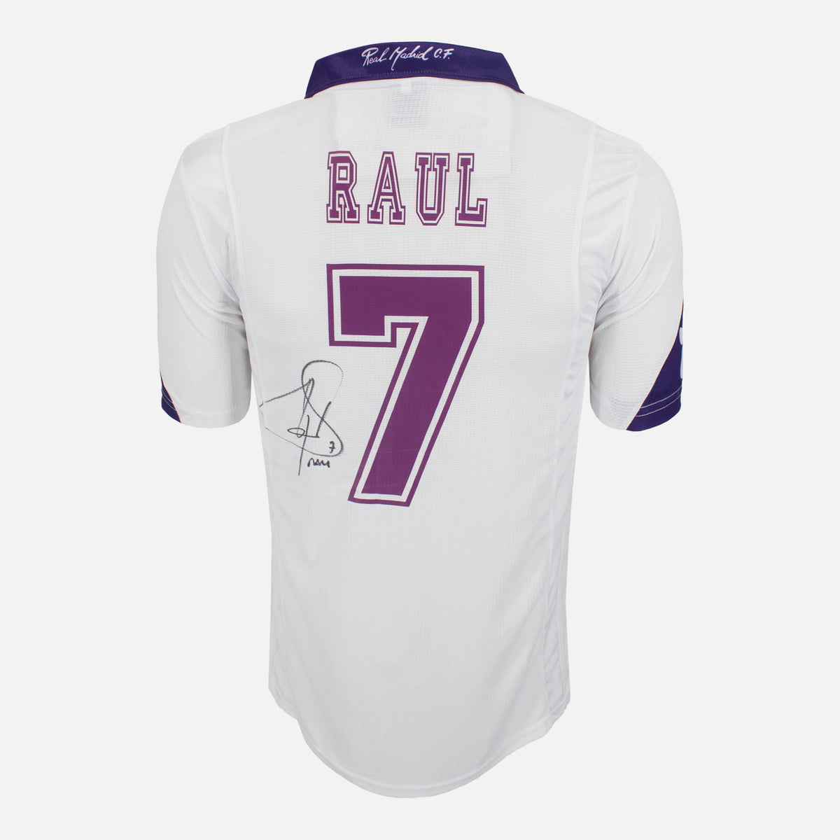 Raul Gonzalez Blanco Signed Real Madrid Shirt 1997-98 Home [7] — Real Madrid signed shirt from the 1997 to 1998 season | The Vault