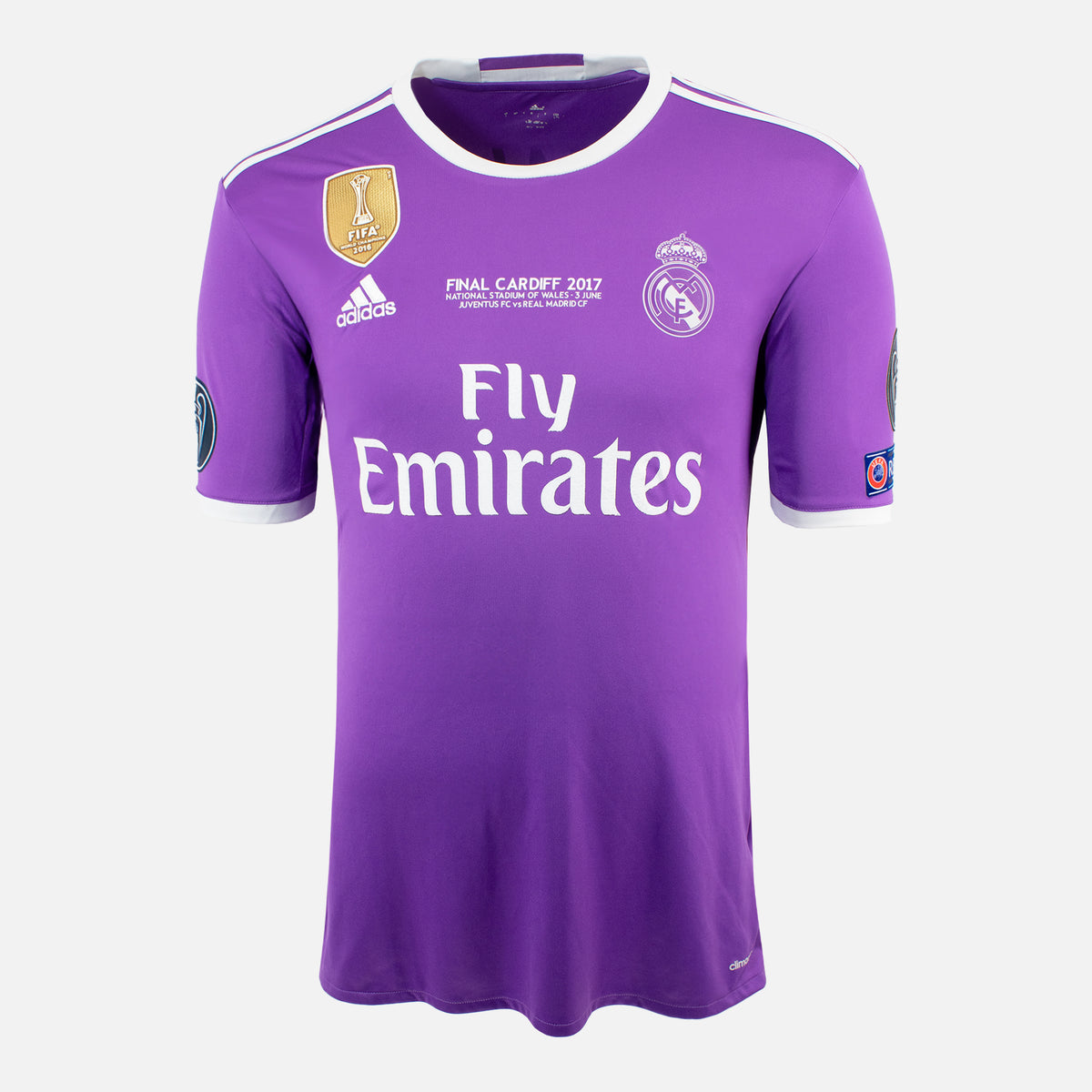 2017 Real Madrid Away Shirt Ronaldo 7 CL Final v Juventus [Perfect] S — Verified official Real Madrid shirt, condition graded | The Vault