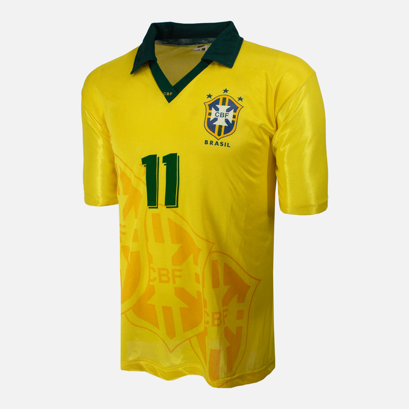 Romario Signed Brazil Shirt Home 1994 World Cup [11]