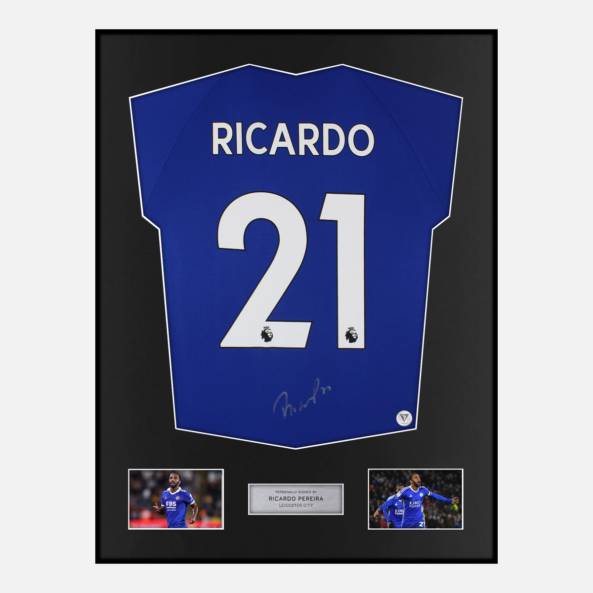 Framed Ricardo Pereira Signed Leicester City Shirt [Classic] — Verified autograph with NFC and certificate | The Vault