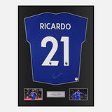 Framed Ricardo Pereira Signed Leicester City Shirt [Modern]