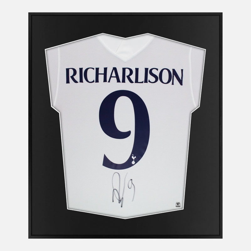 Framed Richarlison Signed Tottenham Hotspur Shirt, Number 9 [Mini]