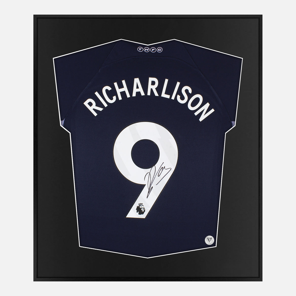 Framed Richarlison Signed Tottenham Hotspur Shirt, Away [Lite] — Authentic signature with NFC and COA | The Vault
