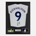 Framed Richarlison Signed Tottenham Hotspur Shirt 2021-22 Home [Classic]