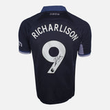 Framed Richarlison Signed Tottenham Hotspur Shirt, Away [Mini]