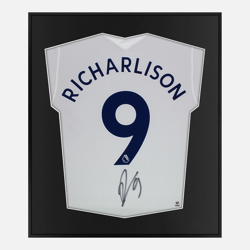Framed Richarlison Signed Tottenham Hotspur Shirt 2021-22 Home [Mini]