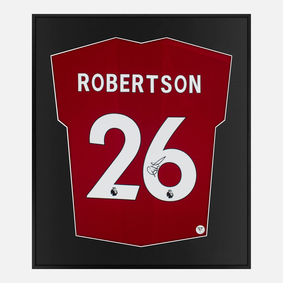 Framed Andrew Robertson Signed Shirt, Liverpool Home [Lite] — Authentic signature with NFC and COA | The Vault