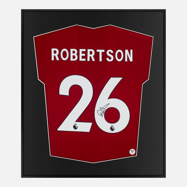 Framed Andrew Robertson Signed Shirt, Liverpool Home [Lite]