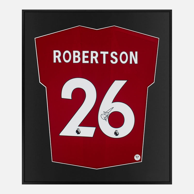 Framed Andrew Robertson Signed Shirt, Liverpool Home [Lite]