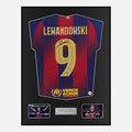 Framed Robert Lewandowski Signed Barcelona Shirt Home [Classic]