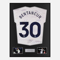 Framed Rodrigo Bentancur Signed Tottenham Hotspur Shirt 2023-24 Home [Classic]