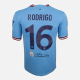 2023 Manchester City Home Shirt Rodrigo 16 Istanbul Final Treble [New] M
